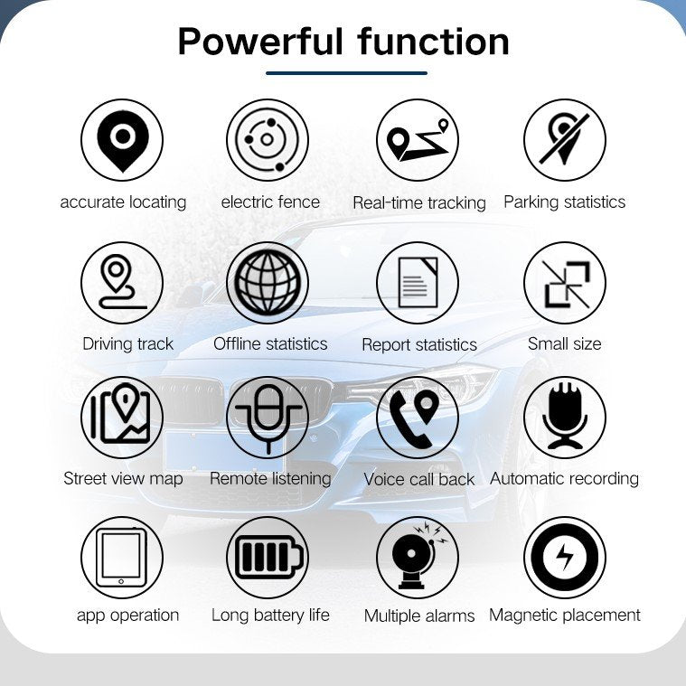 GPS Tracker for Cars – Real-Time Vehicle Tracker, Magnetic Anti-Theft GPS Device, Long Battery Life