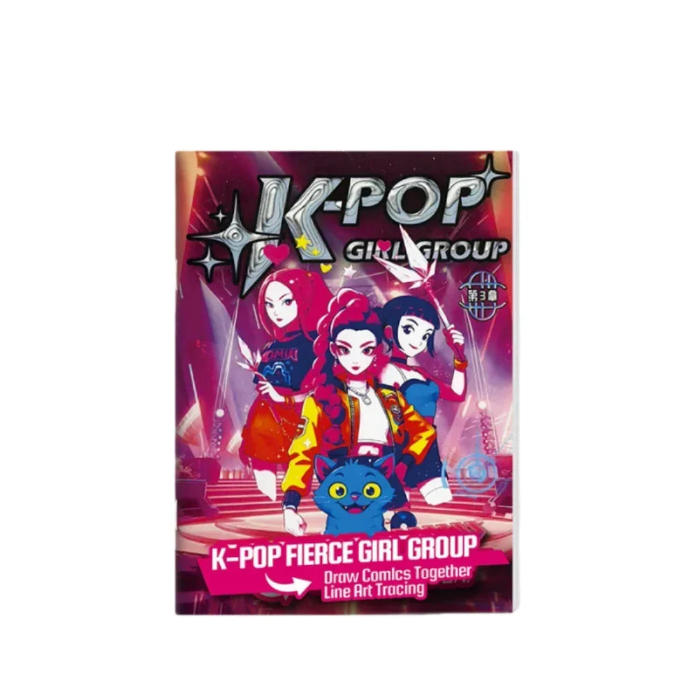 colouring Book Kpop Demon Hunters Anime Sketches Rumi Mira Zoey Cute Line Drawings Back to School 2025 Gift