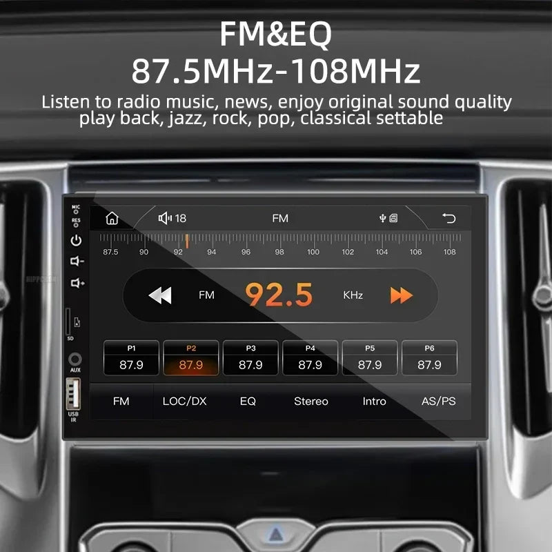 Car Stereo 7-Inch 1 Din CarPlay Android Auto MP5 Head Unit With USB Bluetooth Rear View Camera Fall 2025 Gift