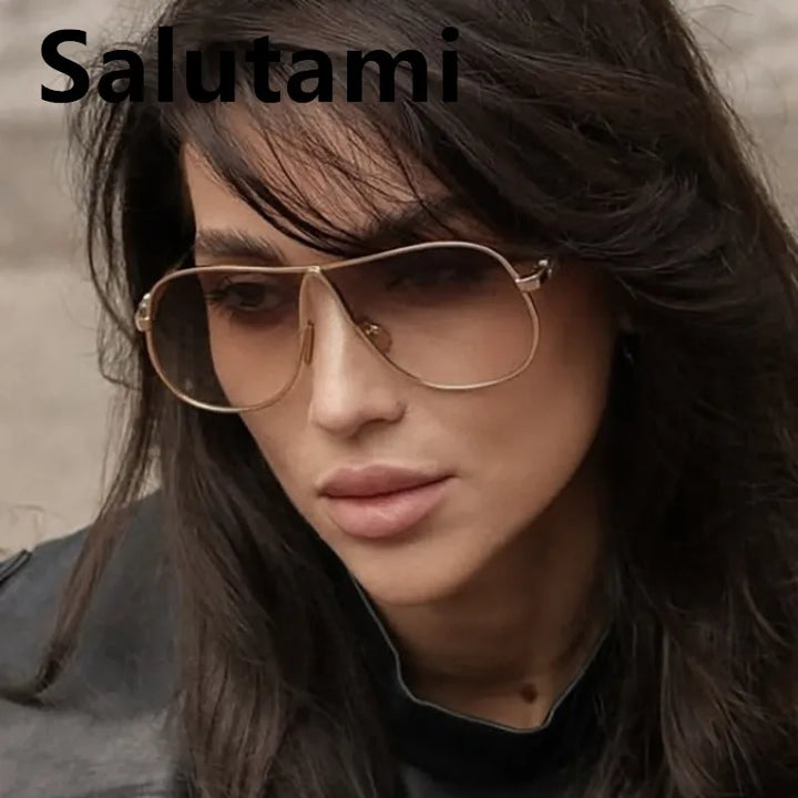Sunglasses Oversize Square Gradient Alloy Frames Vintage Driving Shades Fall 2026 Casual Everyday Look