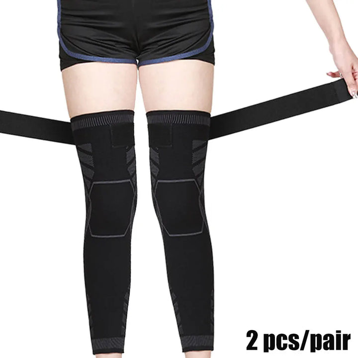 Full Leg Compression Sleeve Long Knee Support for Cycling Hiking Basketball – Pair 2026