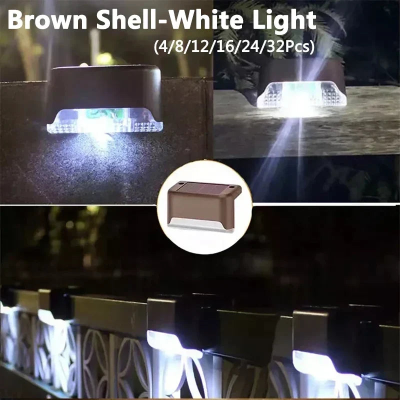 Solar Deck Lights Outdoor Waterproof LED Fence Lights for Patio Stairs Pathway Fall 2026 Eco Friendly