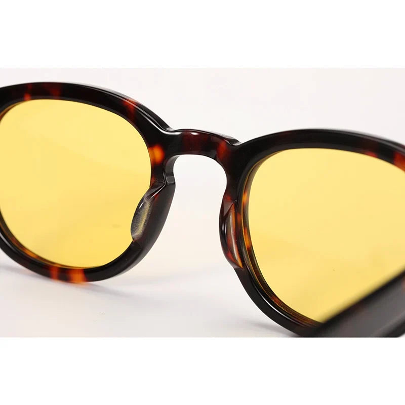 Polarized Sunglasses Vintage Round Acetate Frame Summer 2026 Driving Glare Reduction Gift Idea