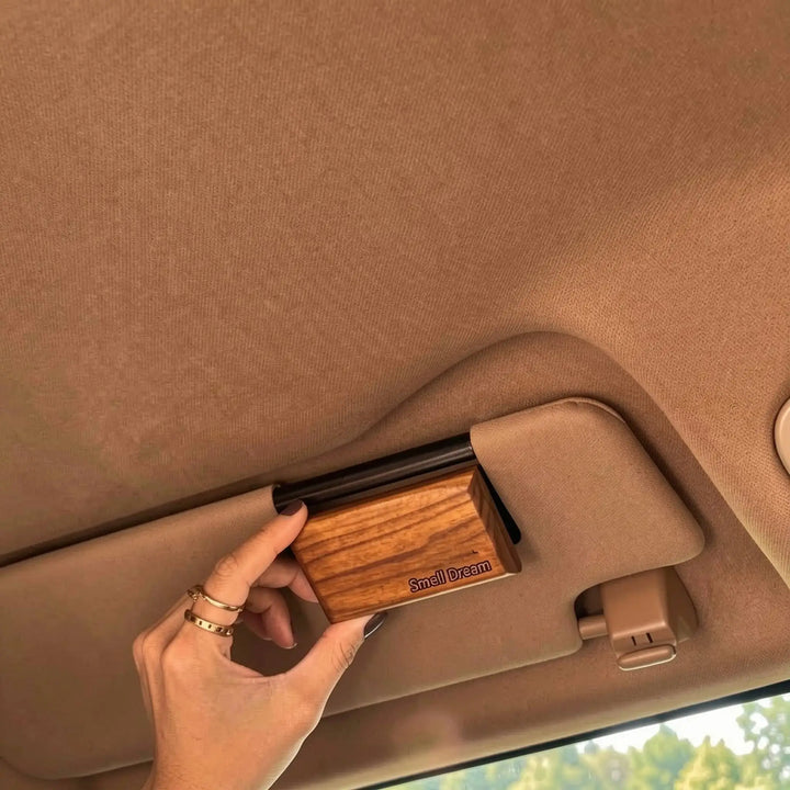 Eco-friendly wooden car air freshener – reusable natural scent diffuser, decorative vehicle accessory