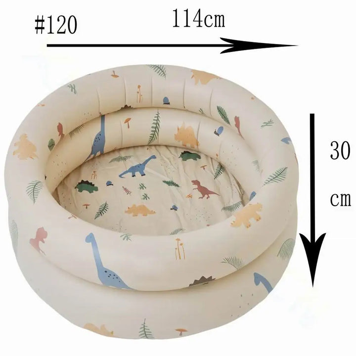Inflatable Mermaid and Dinosaur Swimming Pool for Kids, Durable PVC, Multiple Sizes 90CM-150CM, Fun Outdoor Summer Activity
