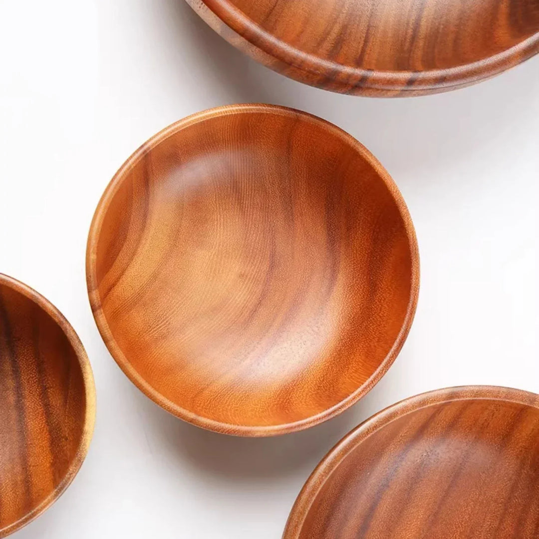 Acacia Wooden Bowl Japanese Style Salad Bowl Ramadan
