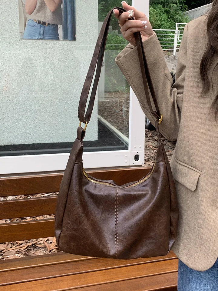 Soft Versatile Womens Hobo Bag - Slouchy, Faux Leather