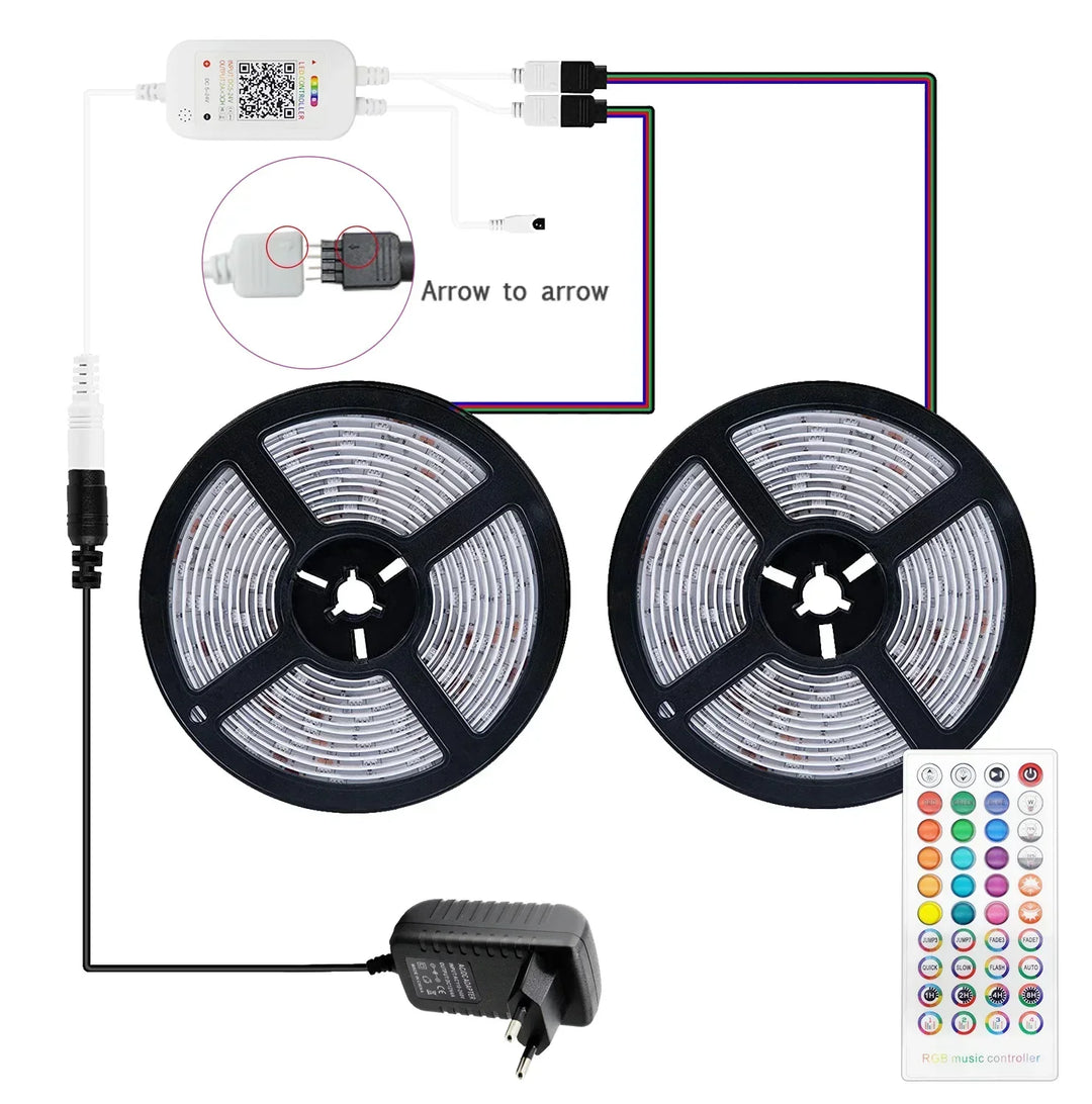 RGB LED Strip Lights 2835 App Music Sync Ambient Decor