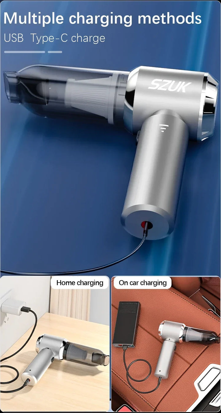 Car Vacuum Cleaner Wireless Mini Handheld Strong 6000mAh