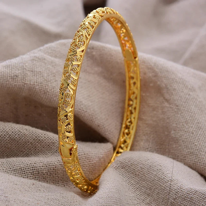 Gold Plated Bangles Luxury Arabic Wedding Bracelet