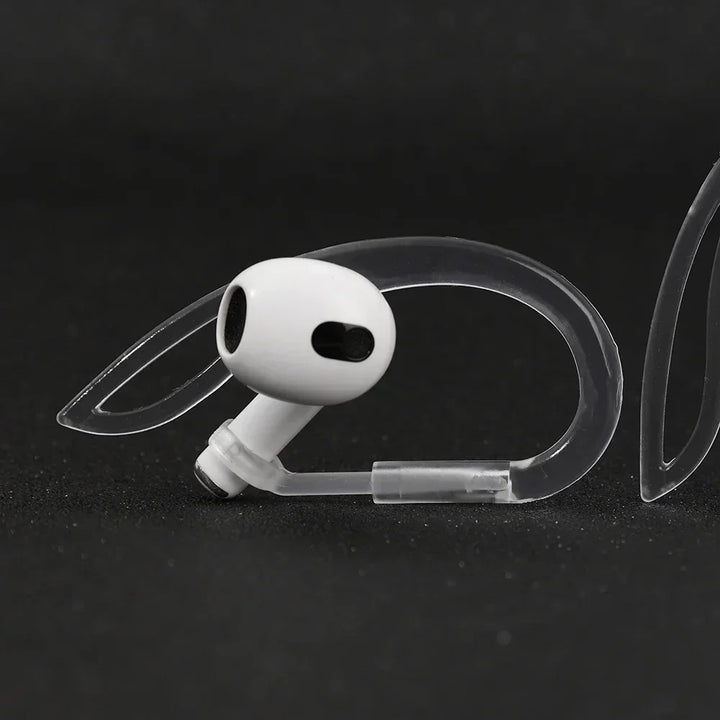 Transparent Silicone Ear Hooks for Airpods Adjustable Anti-Slip Sports Accessories