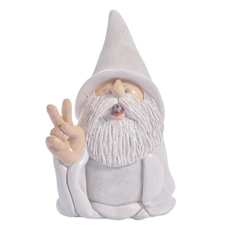 Funny Garden Gnome Statue - Hand Painted Resin Outdoor Ornament, Fall 2026 Yard Decor Gag Gift