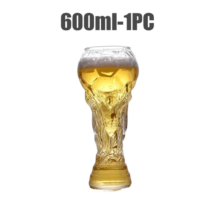 Beer Glass Cup Soccer Themed Premium Trophy Style For Man Cave Decor Fall 2026 Gift For Football Fans