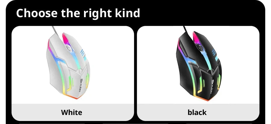 Wired RGB Gaming Mouse 3 Button USB Precision Office