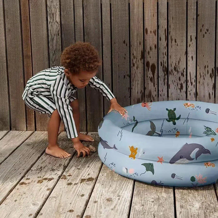 Inflatable Baby Swimming Pool 80cm, Portable Round PVC Paddling Pool for Toddlers, Indoor/Outdoor Use, Child-Friendly Design