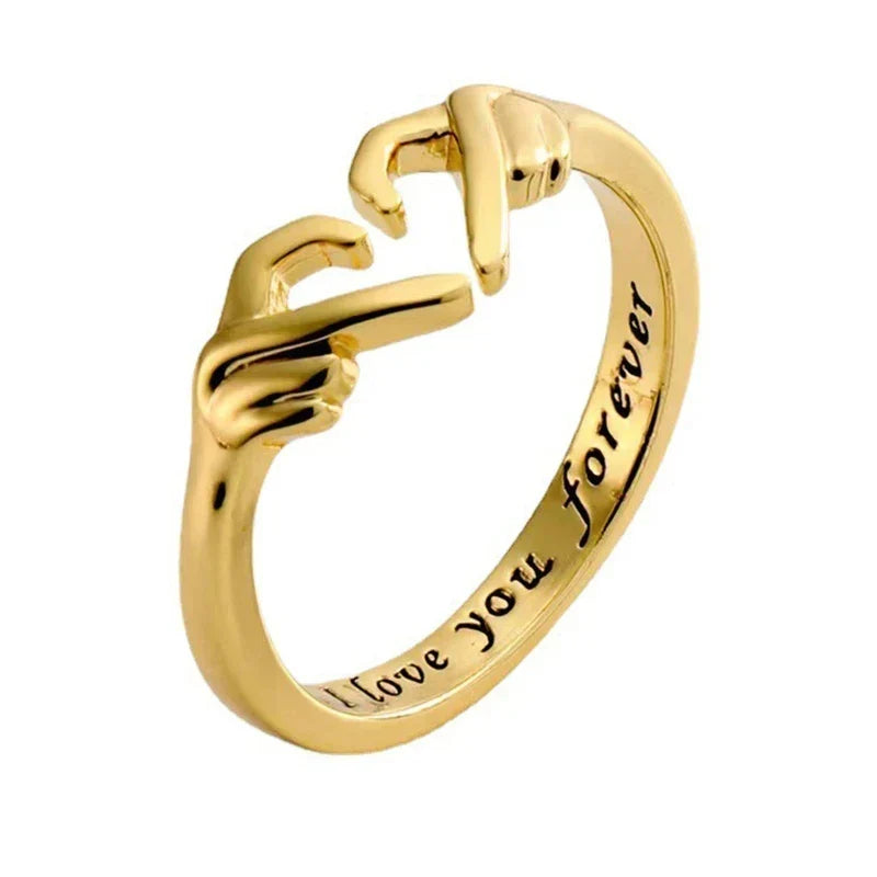 Heart Ring Hollow Double Layer Open Adjustable Ring Romantic jewellery Gift 2026 Valentine Gift Trend