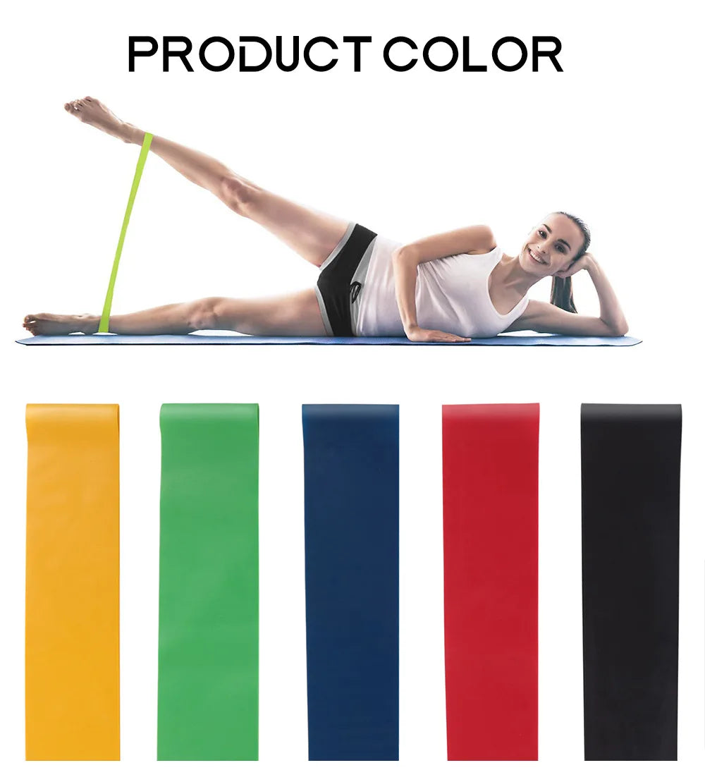 Rubber Loop Resistance Bands Fitness Equipment Set - Portable Strength Training for Yoga &amp; Pilates