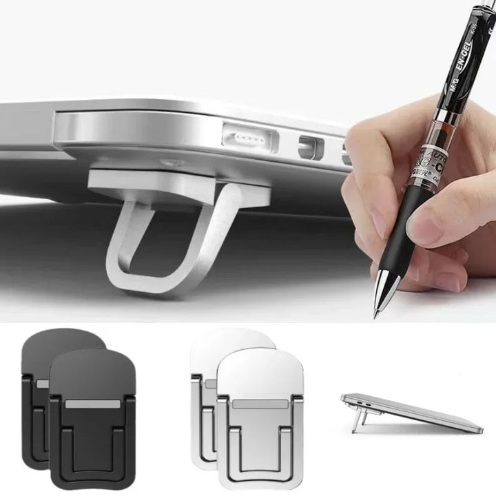 Ultra-Thin Portable Laptop Stand with Mini Legs &amp; Cooling Support for Macbook - Adjustable Bracket