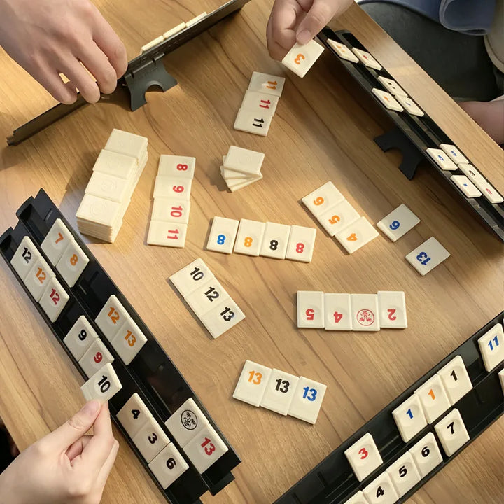 Portable Mahjong Game Set - Rummy Board Game for Adults &amp; Family Gatherings, Perfect for Travel