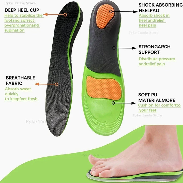 Orthopaedic Arch Support Insoles Thick Shock Absorption Plantar Fascia Insole