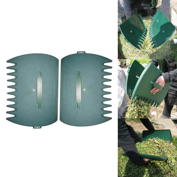 Oversized Plastic Leaf Rakes - Garden Tools for Easy Yard Cleanup &amp; Waste Collection