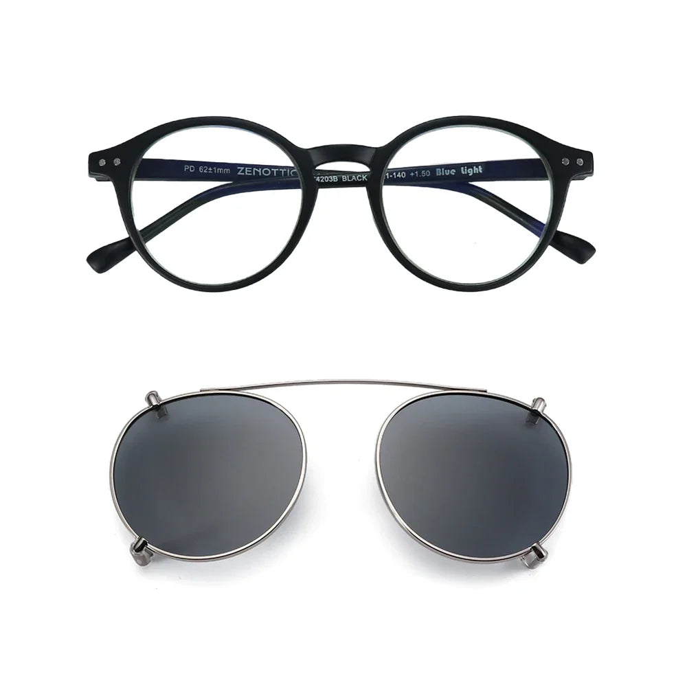 Clip On Sunglasses Retro Round Frames Anti Blue Light Polarizing Clip Ons Summer 2026