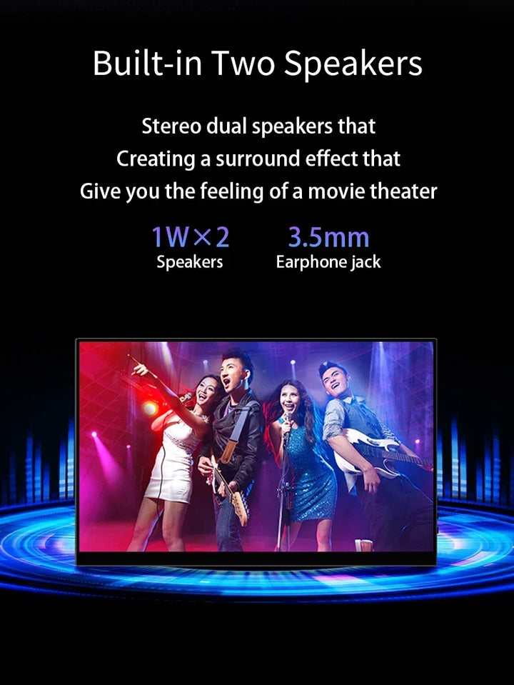 OLED 13.3 Portable Monitor Metal Frame Travel Display