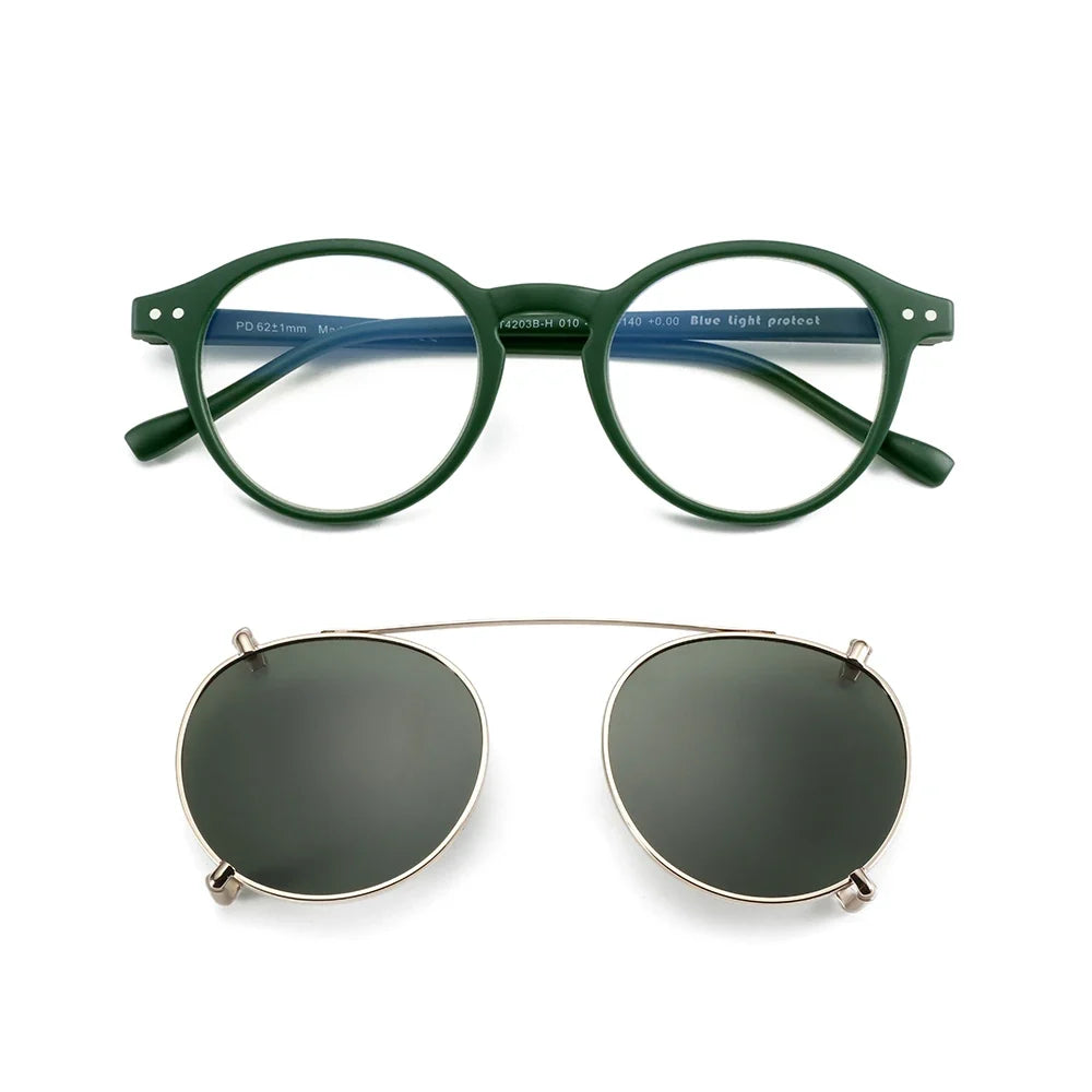 Clip On Sunglasses Retro Round Frames Anti Blue Light Polarizing Clip Ons Summer 2026