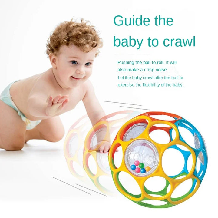 Baby Rattle Teether Ball Newborn Sensory Toys Soft Safe