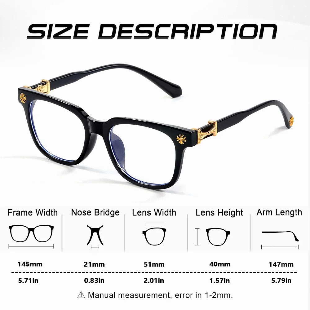 Blue Light Blocking Glasses Square Frame Unisex Computer Eyewear Fall 2026 Eye Strain Relief