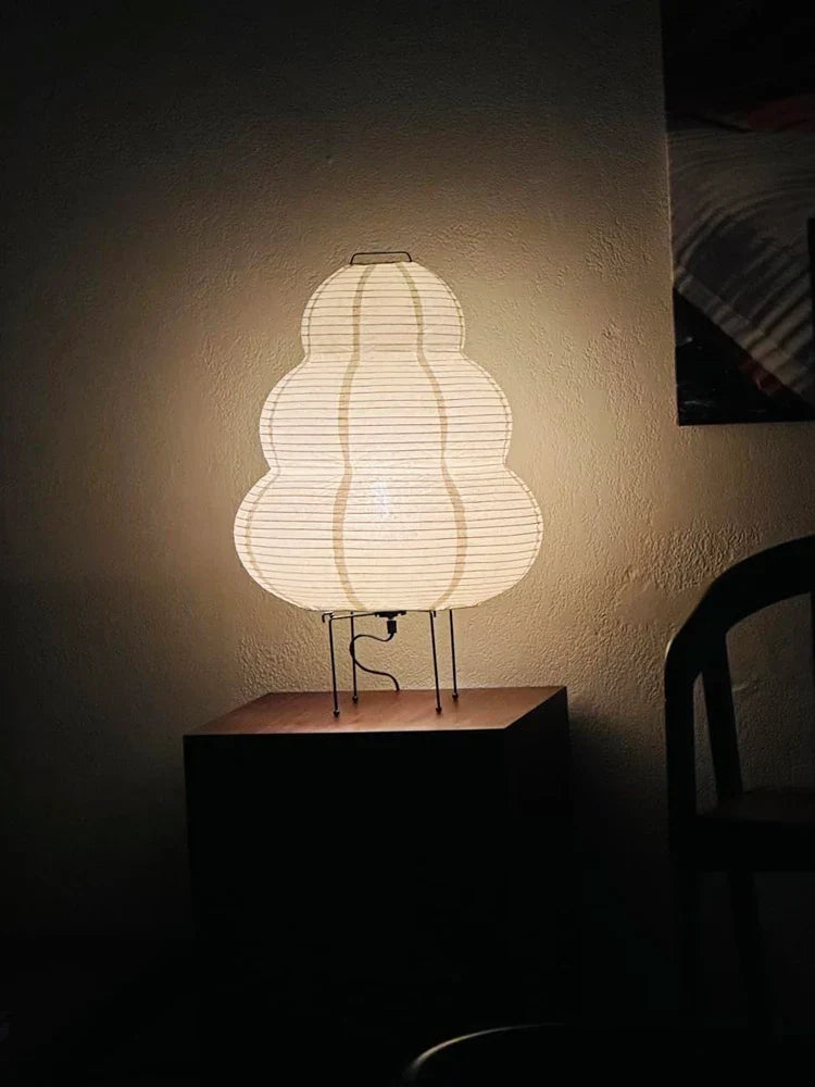 LED Rice Paper Lamp Tricolour Dimming Japanese Style