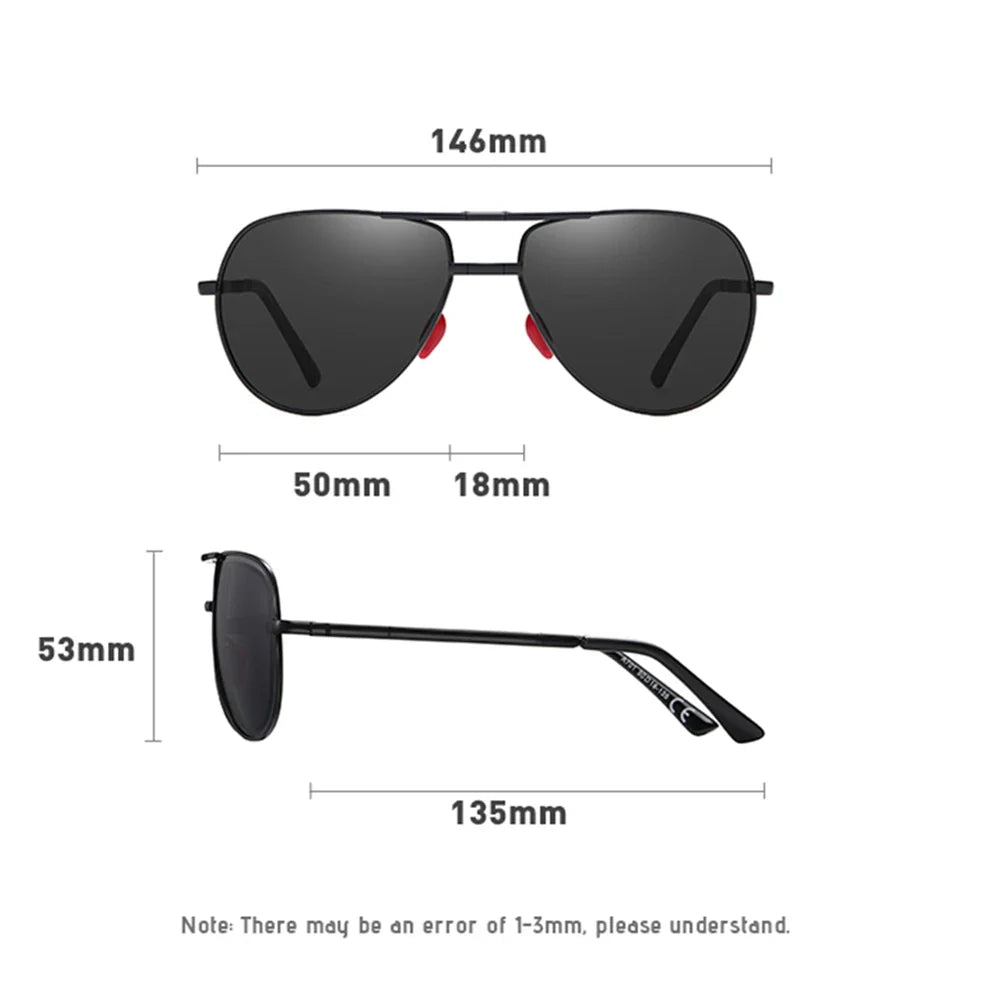 Aviator Sunglasses Foldable Metal Pilot Style Polarized UV400 Sun Glasses, Summer 2026 Trend, All-Day Comfort