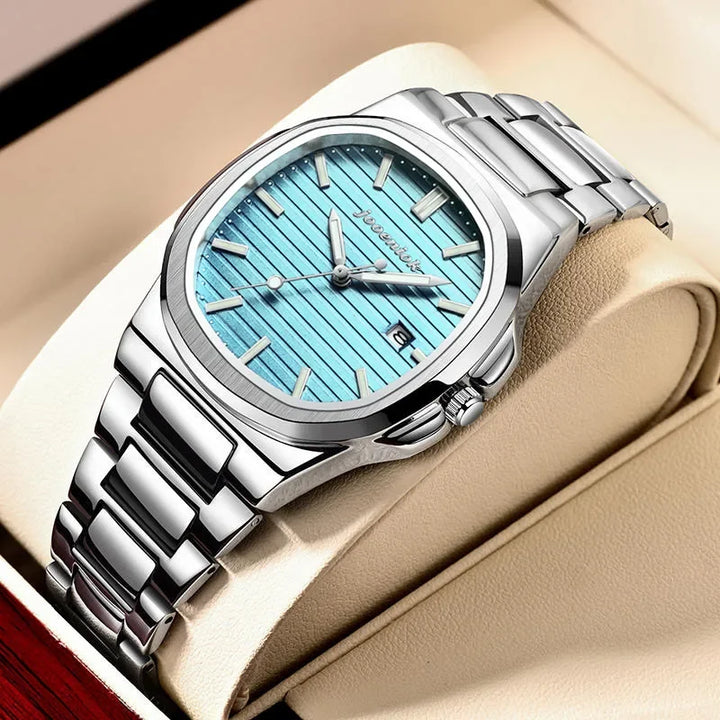 Luxury Quartz Watch Stainless Steel Date Waterproof Luminous