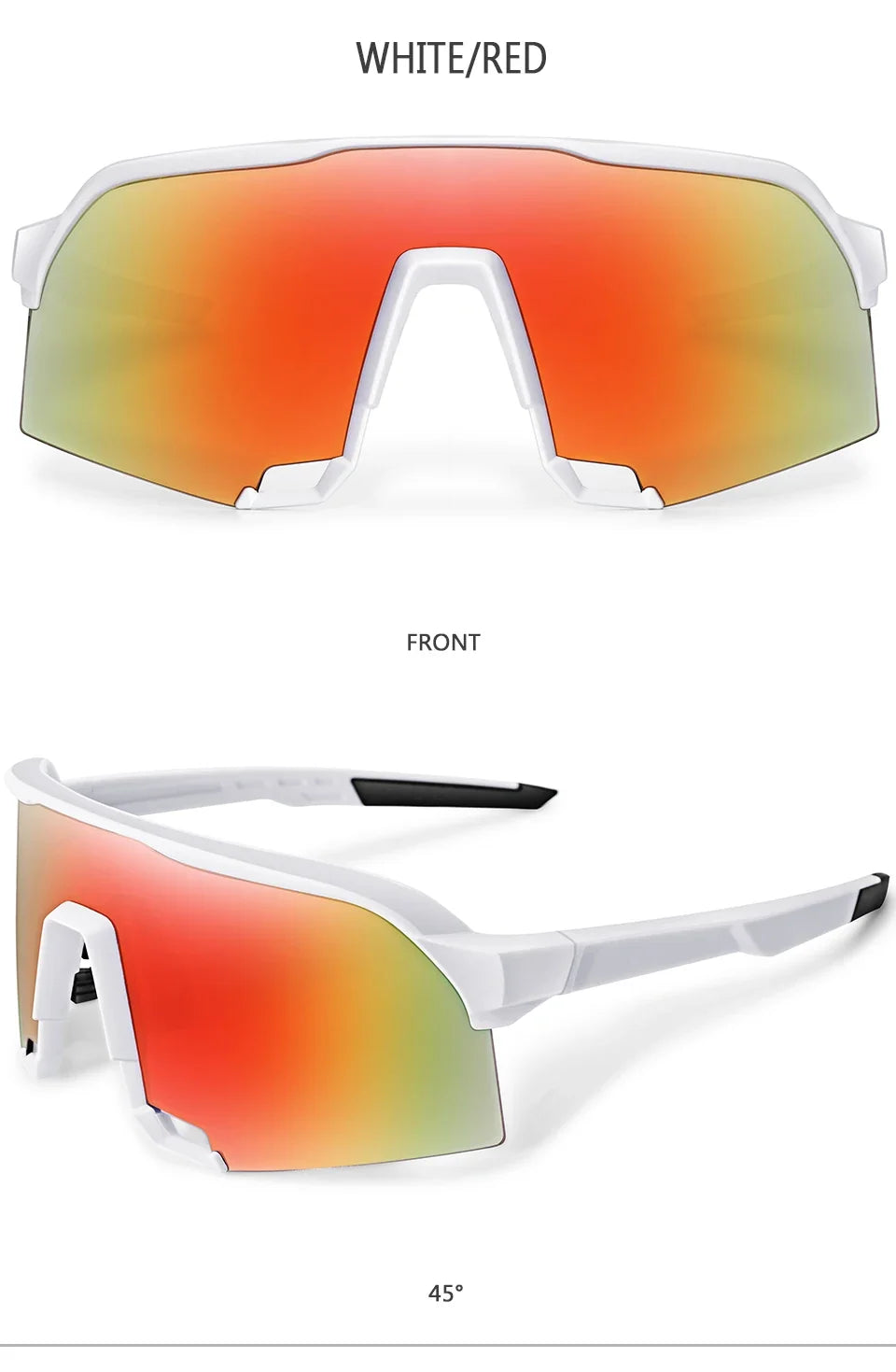 Lightweight unisex sports sunglasses – UV400 polycarbonate lenses, cycling, running, fishing