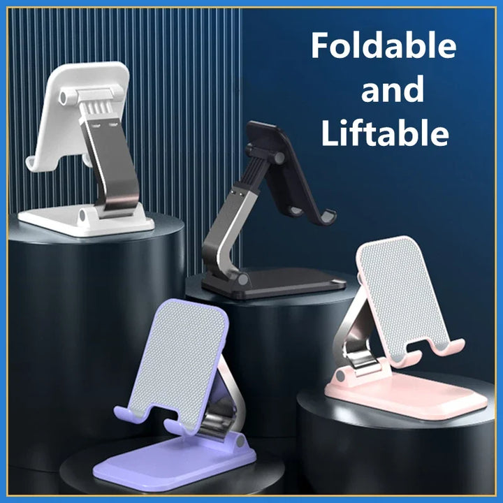 Foldable Aluminum Mobile Phone &amp; Tablet Stand - Ergonomic Desk Holder for iPad, iPhone, Adnroid Accessories