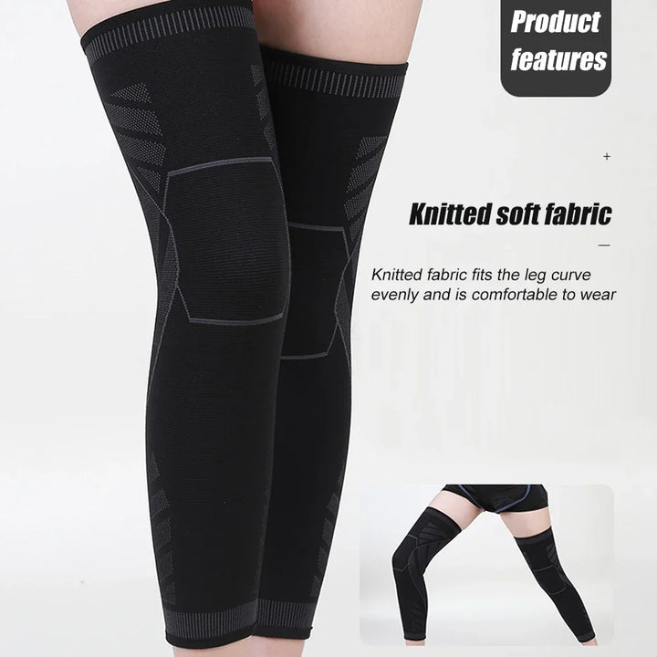 Full Leg Compression Sleeve Long Knee Support for Cycling Hiking Basketball – Pair 2026