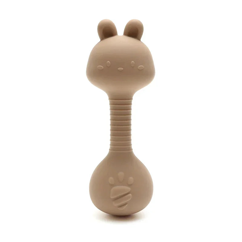 Silicone Rabbit Teether Rattle Newborn Sensory Toys