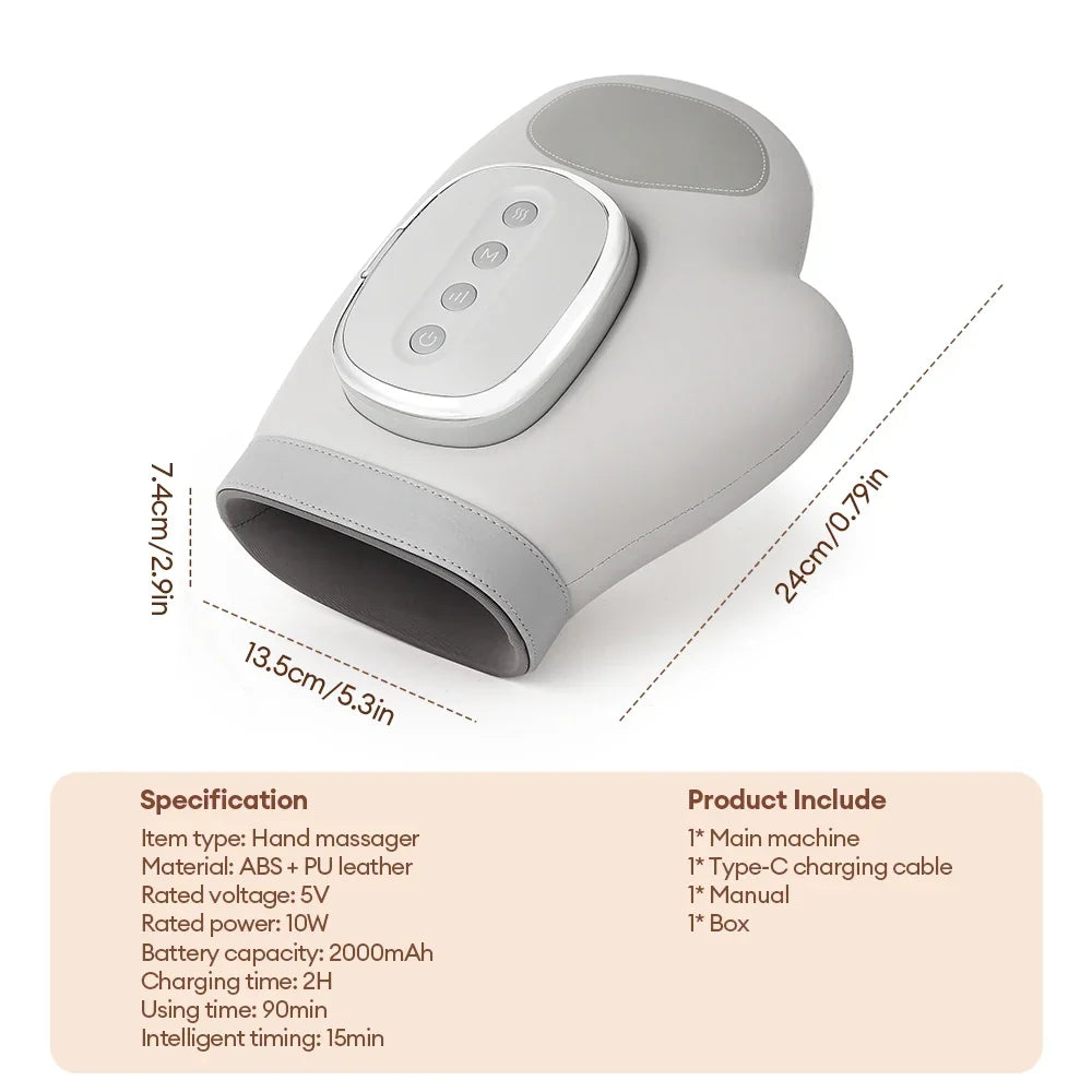 Electric Air Pressure Hand Massager – Finger Airbag Compress Thumb Acupoint Palm Kneading Glove 2026