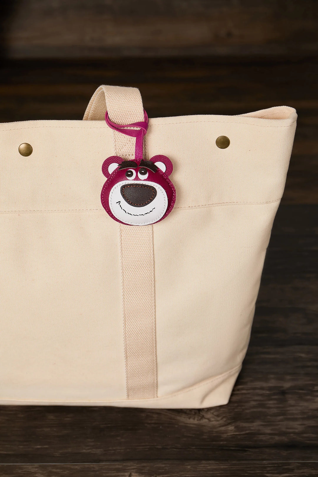 Leather Bag Charm No Face Keychain Black Cozy Cute Gift