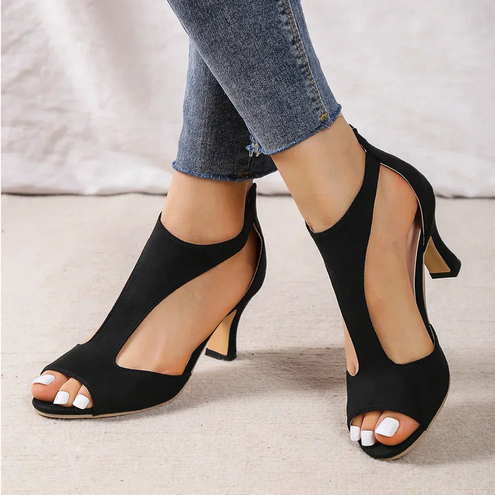 Orthopedic Heeled Shoes for Women, Comfortable Supportive Footwear, Stylish Design, EU Sizes 36-41, Black, Beige, Navy