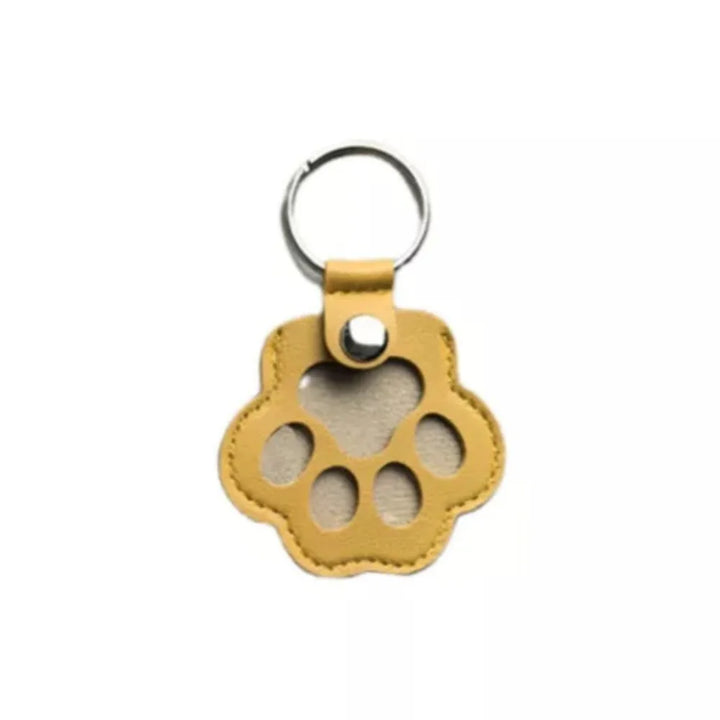 Pet Hair Keychain Paw Pendant PU Leather Hair Holder