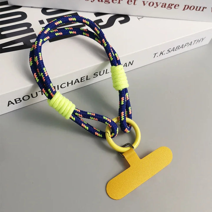 Universal Mobile Phone Lanyard with Anti-Loss Wrist Strap &amp; Accessories - Stylish Two-Strand Design