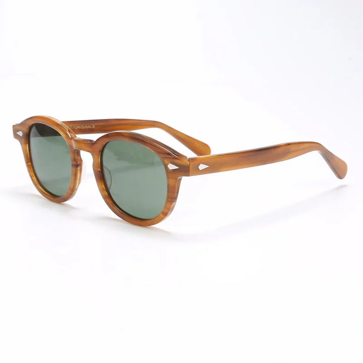 Polarized Sunglasses Vintage Round Acetate Frame Summer 2026 Driving Glare Reduction Gift Idea