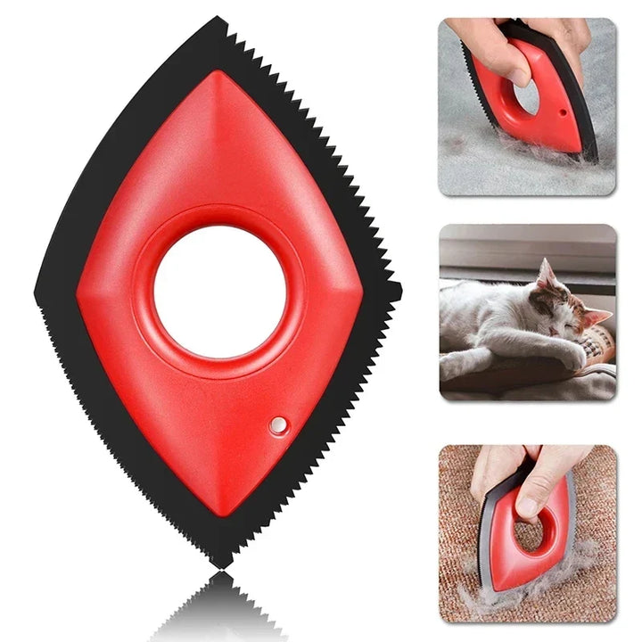 Reusable Pet Hair Remover Comb Brush for Dogs &amp; Cats - 4 Cleaning Modes, Multi-Surface Grooming Tool