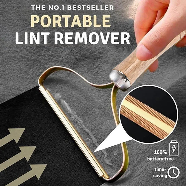Wooden Brush Portable Lint Remover Pet Hair Cleaning Tool