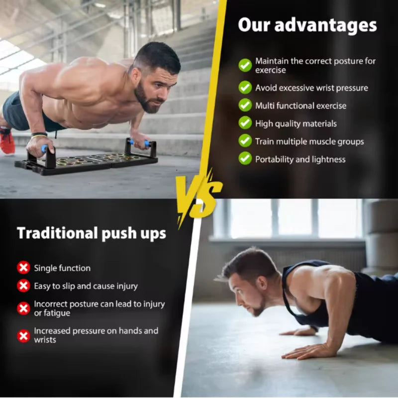 Push Up Board Foldable 28 Modes Home Workout Trainer