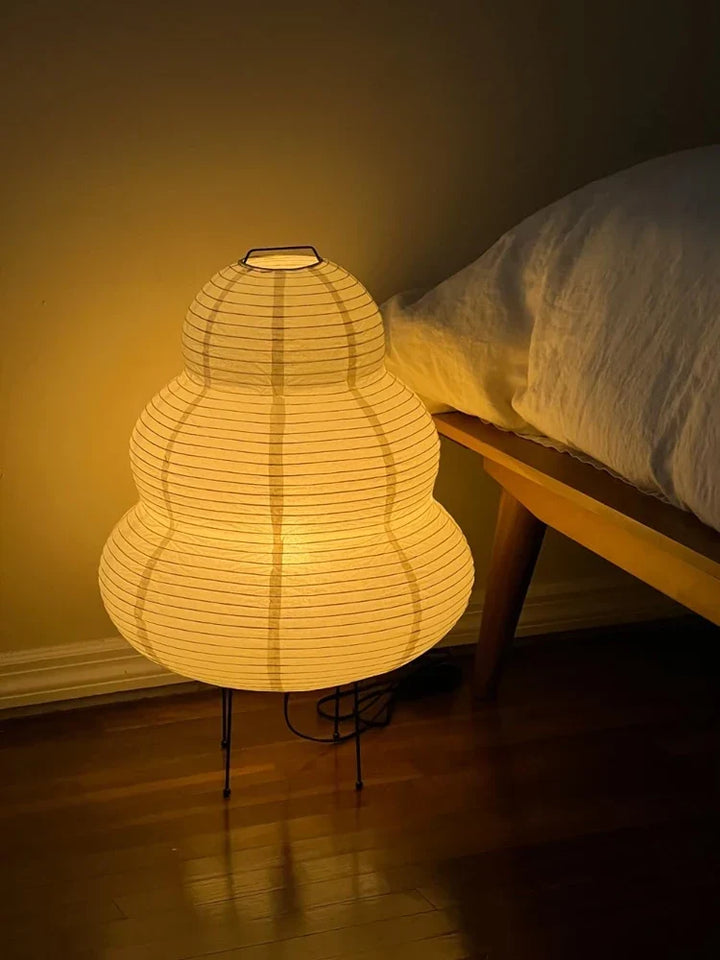 LED Rice Paper Lamp Tricolour Dimming Japanese Style