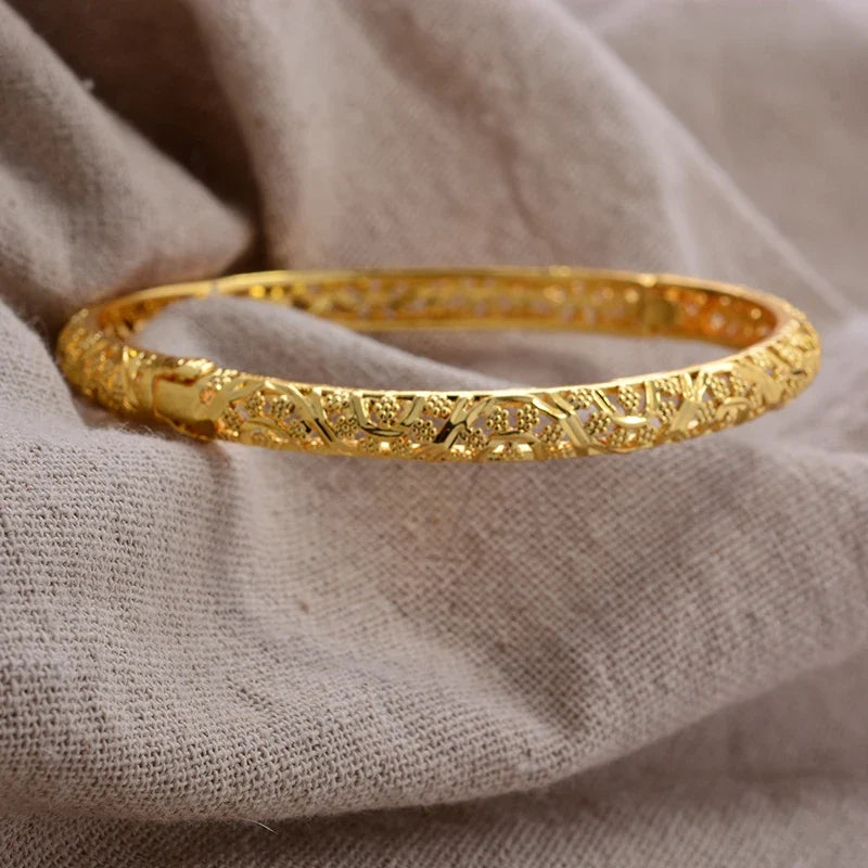 Gold Plated Bangles Luxury Arabic Wedding Bracelet