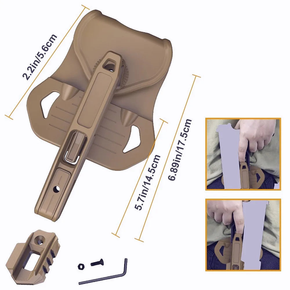 Nylon Pistol Belt Holster - Universal Fit for Double Stack 9mm Handguns, Airsoft and Outdoor Carry