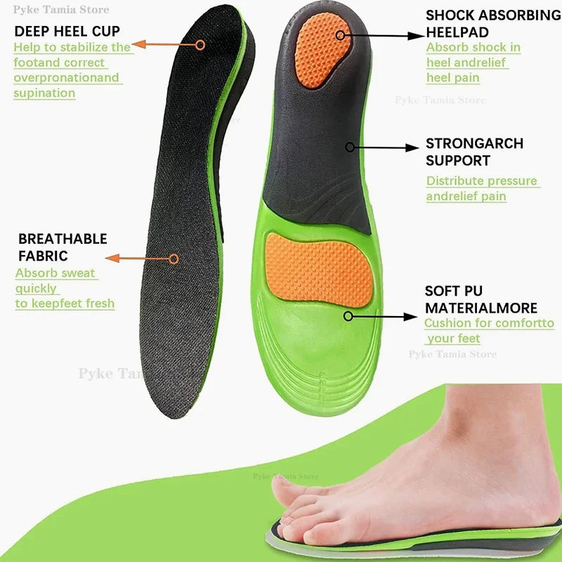 Orthopaedic Arch Support Insoles Thick Shock Absorption Plantar Fascia Insole